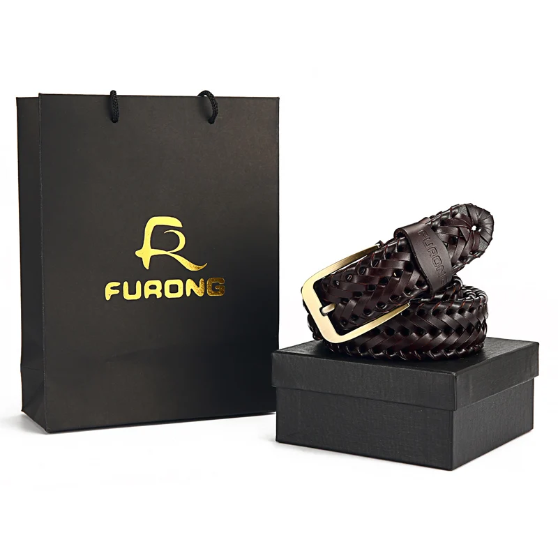 FURONG Cowskin Belt for Men Genuine Leather Luxury Package Fashion Designer Belts Unisex Weaven Belt Male Original Brand Belt
FURONG Cowskin Belt for Men Genuine Leather Luxury Package Fashion Designer Belts Unisex Weaven Belt Male Original Brand Belt