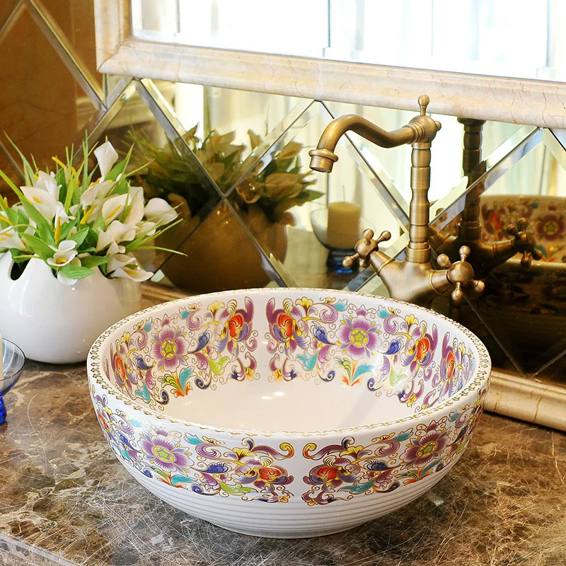 American basin rustic art wash basin counter basin mdash . multicolour decorative pattern
American basin rustic art wash basin counter basin mdash . multicolour decorative pattern