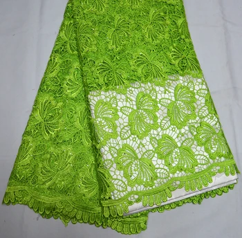 Latest High Quality Nigeria design lemon Green African Guipure wedding lace fabric 5 yards traditional wedding lace 
Latest High Quality Nigeria design lemon Green African Guipure wedding lace fabric 5 yards traditional wedding lace