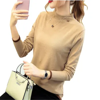 Autumn Winter Women Sweaters and Pullovers Half Turtleneck Long-sleeved Short Knitting Sweater Slim Warm Jumper Female Tops A831
Autumn Winter Women Sweaters and Pullovers Half Turtleneck Long-sleeved Short Knitting Sweater Slim Warm Jumper Female Tops A831