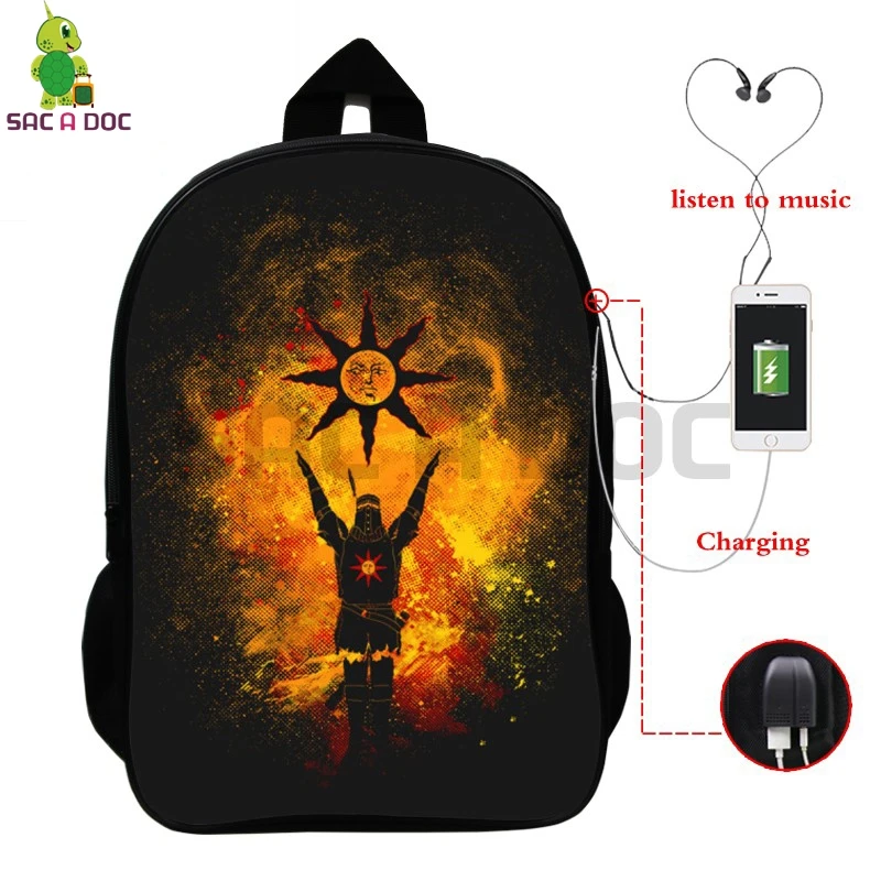 Dark Souls Multifunction Backpack Solarie Shadow School Bags for Teenagers Girls Boys USB Charging Laptop Backpack Travel Bags
Dark Souls Multifunction Backpack Solarie Shadow School Bags for Teenagers Girls Boys USB Charging Laptop Backpack Travel Bags