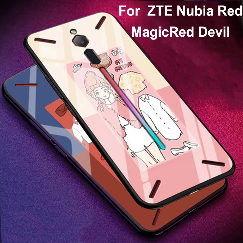 Tempered Glass Case For ZTE Nubia Red Magic Red Devil NX609J Case Soft Silicone Frame Hard Cover For Nubia Red Devil shell
Tempered Glass Case For ZTE Nubia Red Magic Red Devil NX609J Case Soft Silicone Frame Hard Cover For Nubia Red Devil shell