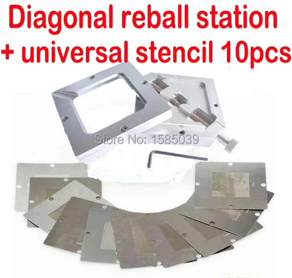 Freeshipping 10pcs 90mm Universal Bga Reballing Stencil Reball Tample Kit + Diagonal Reball Station
Freeshipping 10pcs 90mm Universal Bga Reballing Stencil Reball Tample Kit + Diagonal Reball Station