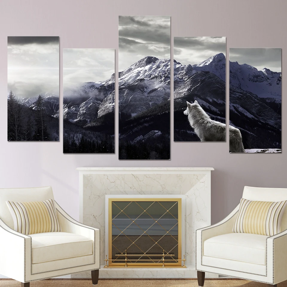 Canvas HD Prints Paintings Home Decor Framework 5 Pieces Animal Wolf Pictures Mountain Landscape Poster For Living Room Wall Art
Canvas HD Prints Paintings Home Decor Framework 5 Pieces Animal Wolf Pictures Mountain Landscape Poster For Living Room Wall Art