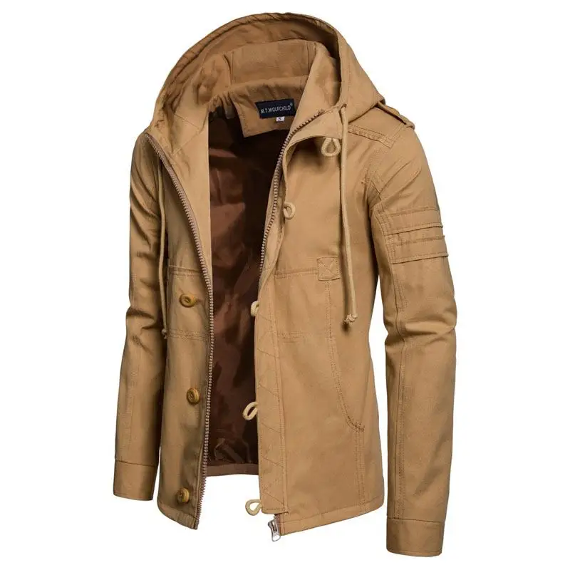 High quality Spring Autumn Military thick mens hooded jackets cotton casual mens zipper Windbreaker coats mens loose clothing
High quality Spring Autumn Military thick mens hooded jackets cotton casual mens zipper Windbreaker coats mens loose clothing