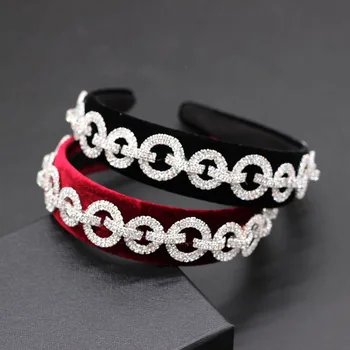Exquisite fashion Baroque headband full chain style luxury personality two-color headband 876
Exquisite fashion Baroque headband full chain style luxury personality two-color headband 876