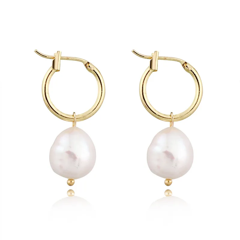 1 Pair European Natural Irregular Freshwater Pearl Small Open Hoop Earrings Cute Gold Color Earring For Women Jewelry E841-T2-1
1 Pair European Natural Irregular Freshwater Pearl Small Open Hoop Earrings Cute Gold Color Earring For Women Jewelry E841-T2-1