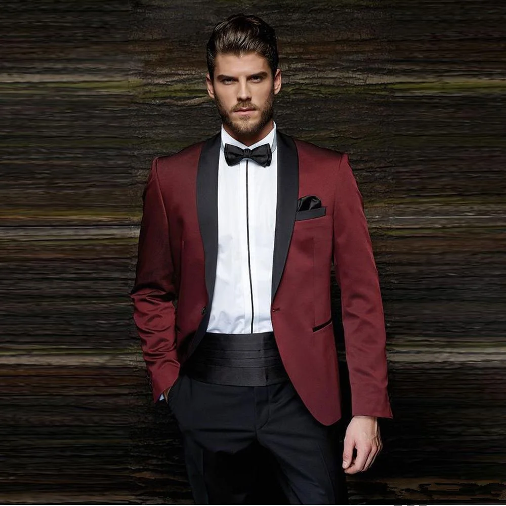New Burgundy Men Suits Blazer Jacket Men One Button Formal Business Suit Mens Suits For Wedding Groomsmen Wear Jacket+Pant
New Burgundy Men Suits Blazer Jacket Men One Button Formal Business Suit Mens Suits For Wedding Groomsmen Wear Jacket+Pant