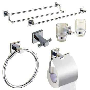 Modern Solid Brass Polished Chrome Bath Hardware Sets Silver Bathroom Accessories Wall Mounted Bathroom Products
Modern Solid Brass Polished Chrome Bath Hardware Sets Silver Bathroom Accessories Wall Mounted Bathroom Products