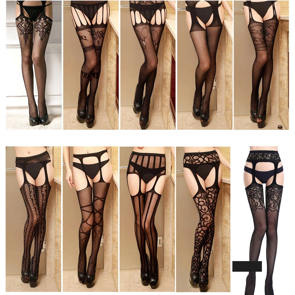 Women Sexy Thigh Sheer Tights Hollow Lingerie Stripe Elastic Stocking Transparent Lace Black Fishnet Embroidery Pantyhose Summer
Women Sexy Thigh Sheer Tights Hollow Lingerie Stripe Elastic Stocking Transparent Lace Black Fishnet Embroidery Pantyhose Summer