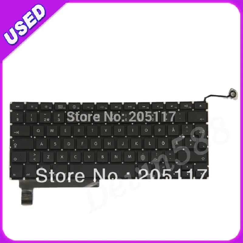 LAPTOP KEYBOARD FOR Macbook Pro Unibody 15" A1286 Swedish Keyboard,100% WORKING!
LAPTOP KEYBOARD FOR Macbook Pro Unibody 15" A1286 Swedish Keyboard,100% WORKING!