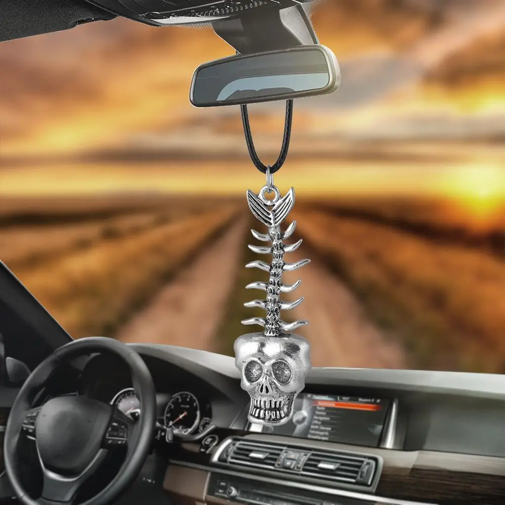Car Pendant Skull Head Fish skeleton Hanging Ornaments Automobiles Rearview Mirror Suspension Decoration Accessories Gifts
Car Pendant Skull Head Fish skeleton Hanging Ornaments Automobiles Rearview Mirror Suspension Decoration Accessories Gifts