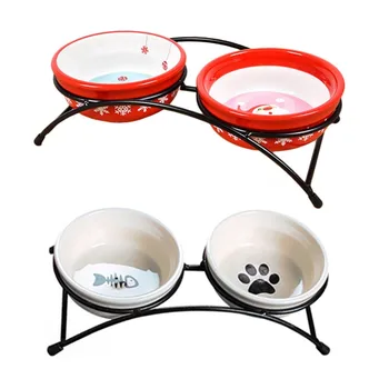 Double Ceramics Dog Cat Puppy Pet Bowl Fish Paw Santa Print Food Dish Non Slip Food Water Dual-use Feeding Dish Pet Supplies
Double Ceramics Dog Cat Puppy Pet Bowl Fish Paw Santa Print Food Dish Non Slip Food Water Dual-use Feeding Dish Pet Supplies