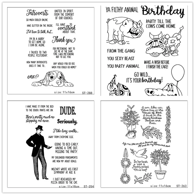 English Languages Clear Silicone Stamp/Seal for DIY Scrapbooking/Photo Album Decorative Card Making Clear Stamps 11*16cm
English Languages Clear Silicone Stamp/Seal for DIY Scrapbooking/Photo Album Decorative Card Making Clear Stamps 11*16cm