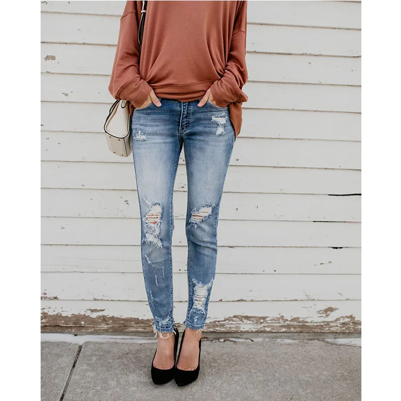 2018 New Autumn Winter Womens Casual Ladies Stretch Faded Ripped Slim Fit Skinny Denim Jeans Softener Zipper Fly Flare Pants
2018 New Autumn Winter Womens Casual Ladies Stretch Faded Ripped Slim Fit Skinny Denim Jeans Softener Zipper Fly Flare Pants