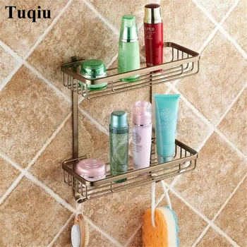 Bathroom Shelves 2 Layer Rack Metal Antique Towel Hook Washing Shower Shampoo Cosmetic Storage Bath Fitting Basket Shelf
Bathroom Shelves 2 Layer Rack Metal Antique Towel Hook Washing Shower Shampoo Cosmetic Storage Bath Fitting Basket Shelf