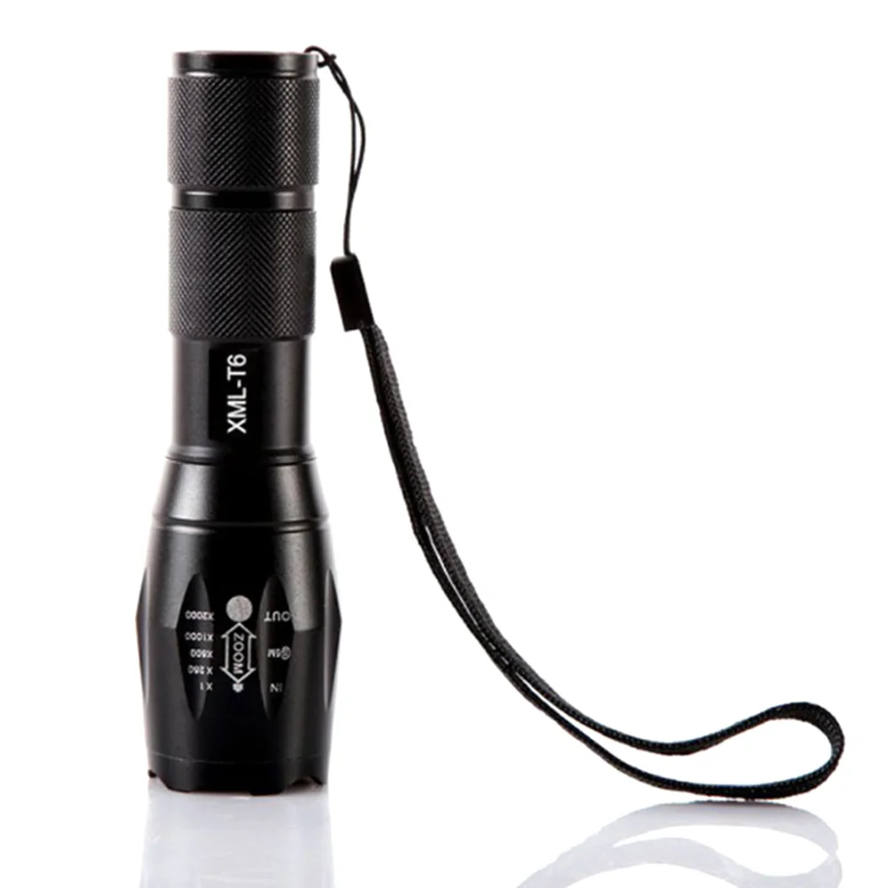 

CREE T6 Led Flashlight 10000 Lumens Lighting Zoomable Torch 5 Modes 18650 Battery Outdoor Penlight