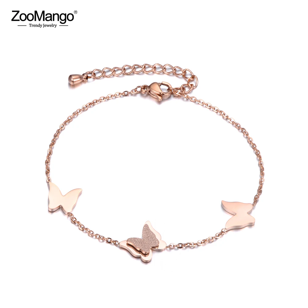 ZooMango Trendy Butterfly Element Stainless Steel Chain & Link Bracelets OL Style Rose Gold Diy Hand Jewelry For Girls ZB18182
ZooMango Trendy Butterfly Element Stainless Steel Chain & Link Bracelets OL Style Rose Gold Diy Hand Jewelry For Girls ZB18182