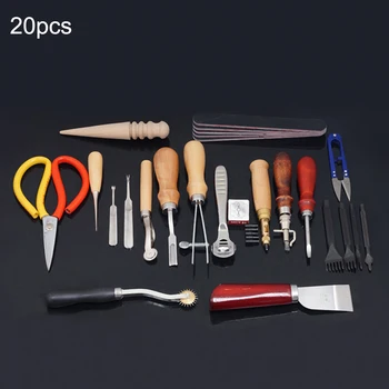 20PCS Leather Craft Tool Leather Sewing Tools Kit Leather DIY Hand Stitching Tools for Sewing Leather Canvas
20PCS Leather Craft Tool Leather Sewing Tools Kit Leather DIY Hand Stitching Tools for Sewing Leather Canvas