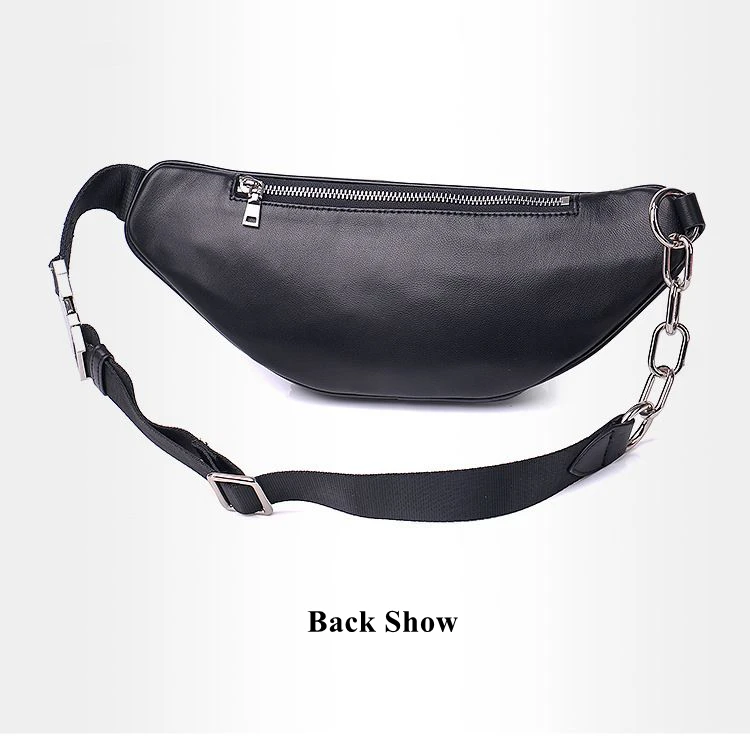 Beaumais Genuine Leather Waist Bag Women Waist Pack Waist Bag Funny Pack Belt Bag Women Men Chain Waist Bag For Phone DF0301 Beaumais Genuine Leather Waist Bag Women Waist Pack Waist Bag Funny Pack Belt Bag Women Men Chain Waist Bag For Phone DF0301