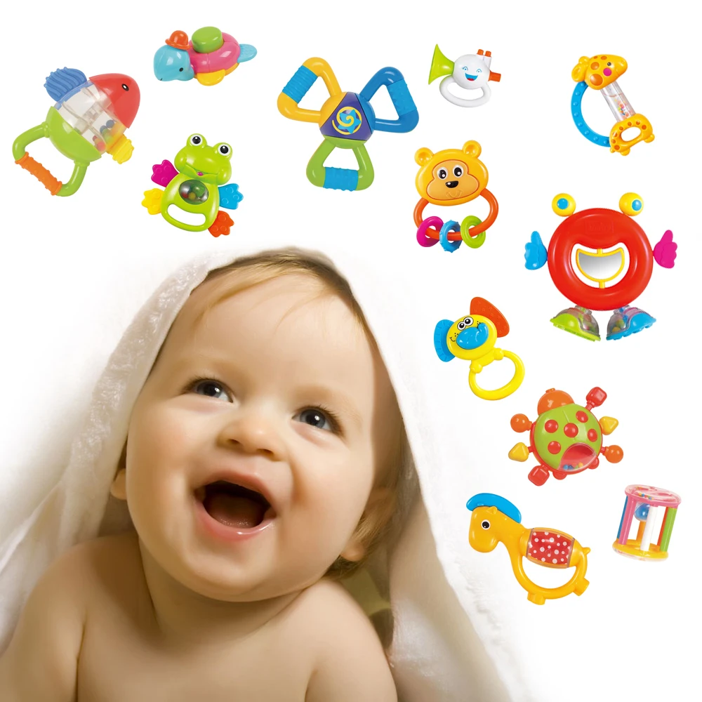 Baby Toys Plastic Rattles Teether Toys Hand Shake Bell Ring Hand Jingle Toddler Kids Handbell Music Toy for Newborn 0-12 Months
Baby Toys Plastic Rattles Teether Toys Hand Shake Bell Ring Hand Jingle Toddler Kids Handbell Music Toy for Newborn 0-12 Months