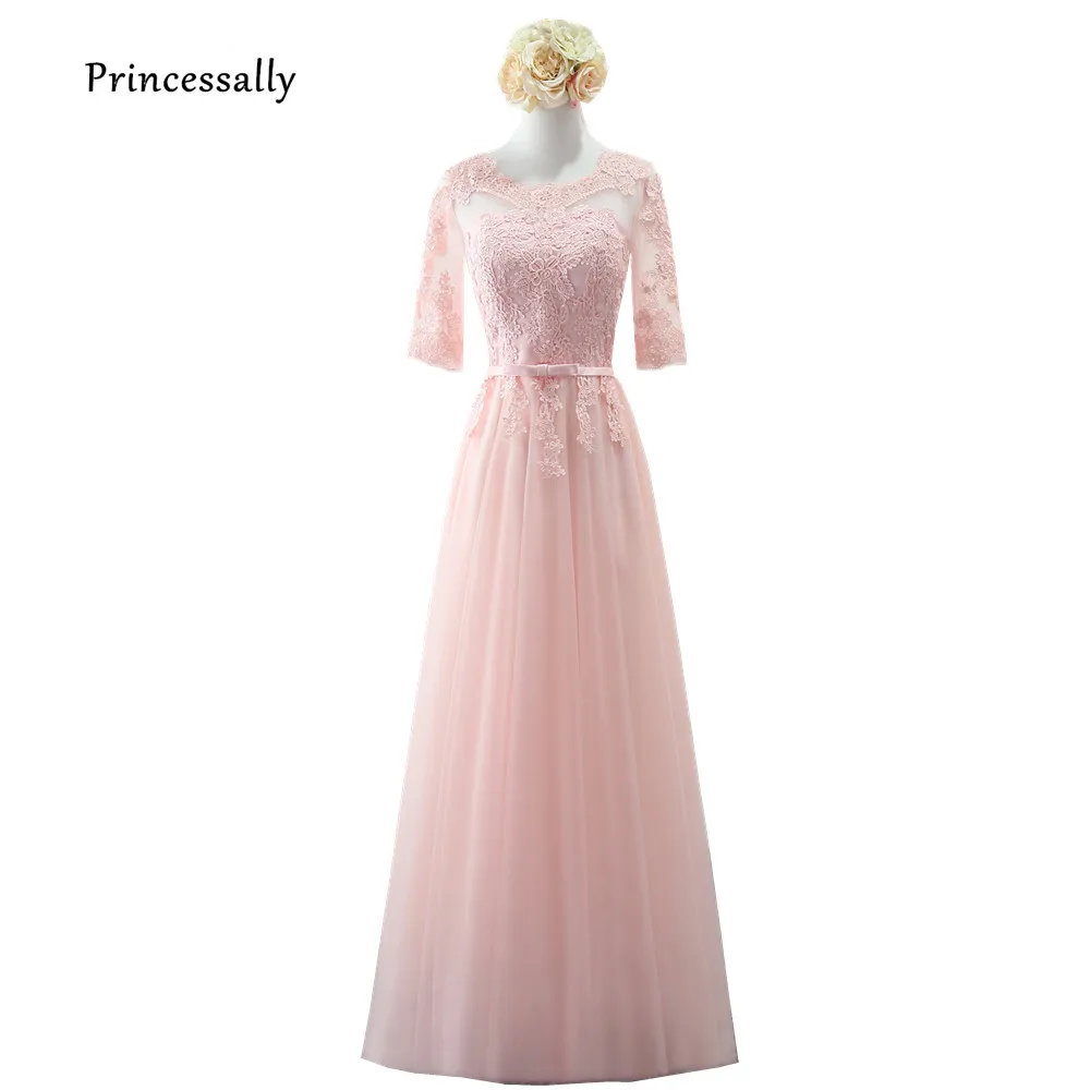 Robe De Soriee New Elegant Evening Dresses Floor Length Half Sleeve Lace Illusion Necl Elegant Bride Prom Party Graduation Gown
Robe De Soriee New Elegant Evening Dresses Floor Length Half Sleeve Lace Illusion Necl Elegant Bride Prom Party Graduation Gown