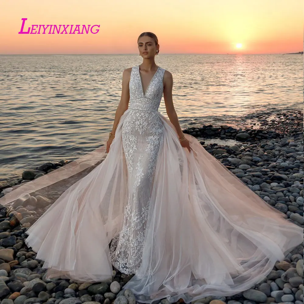 LEIYINXIANG Bride Dress Wedding Dress Vestido De Noiva Sereia Robe Sexy Mermaid Backless Luxury Appliques Lace Elegant V-Neck
LEIYINXIANG Bride Dress Wedding Dress Vestido De Noiva Sereia Robe Sexy Mermaid Backless Luxury Appliques Lace Elegant V-Neck