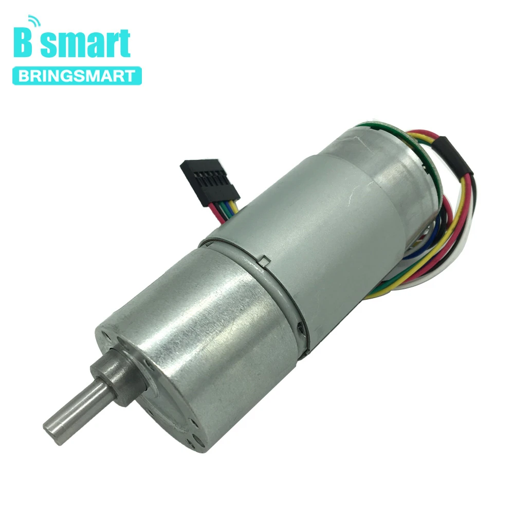 Bringsmart 12V JGB37-540B DC Gearbox Motor High Torque Encoder Motor Speed Reducer Encoder Disk Electric Motor 24V Code Disc
Bringsmart 12V JGB37-540B DC Gearbox Motor High Torque Encoder Motor Speed Reducer Encoder Disk Electric Motor 24V Code Disc