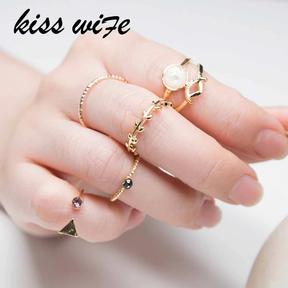 KISSWIFE 5PCS /Set Ring Charm Pink Crystal artificial Stone Geometric Triangular Tree Rattan Simple Ring For Women
KISSWIFE 5PCS /Set Ring Charm Pink Crystal artificial Stone Geometric Triangular Tree Rattan Simple Ring For Women