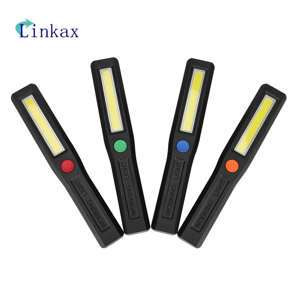 

4 Modes Multi-function COB LED Pen Light Work Inspection Flashlight Torch Lamp With Magnet Work light By 3 AAA Battery