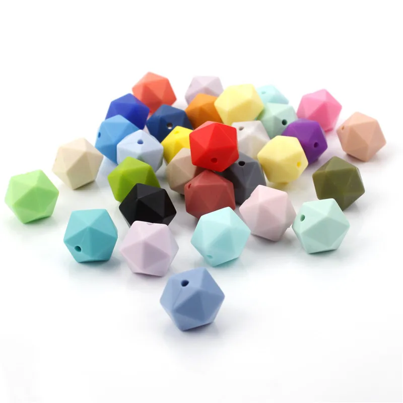 50pcs Icosahedron Teethers Silicone Beads Polyhedron Baby Teether Teething Necklace Bracelet Bpa Free Pacifier Chain DIY
50pcs Icosahedron Teethers Silicone Beads Polyhedron Baby Teether Teething Necklace Bracelet Bpa Free Pacifier Chain DIY