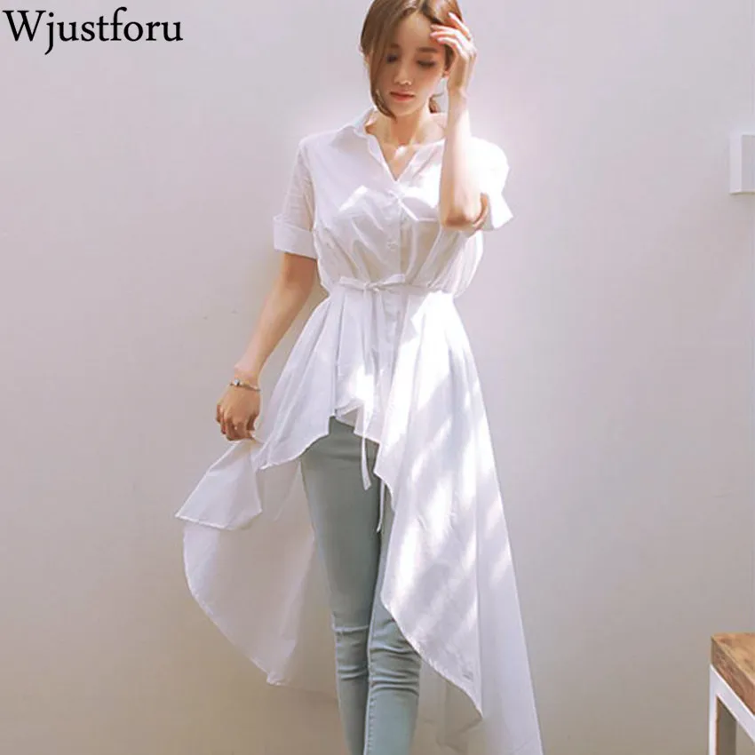 Wjustforu Sweet Elegant Shirt Dress Women Pleated Short Sleeve Irregular Dresses Bandage Fashion Casual Dress Vestidos Female
Wjustforu Sweet Elegant Shirt Dress Women Pleated Short Sleeve Irregular Dresses Bandage Fashion Casual Dress Vestidos Female