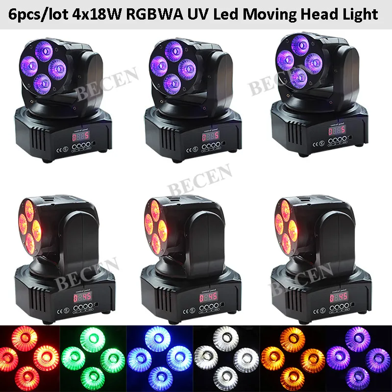 4x18W 6in1 Wash Led Moving Head Light Remote control DMX Stage DJ light 6pcs Ship from US
4x18W 6in1 Wash Led Moving Head Light Remote control DMX Stage DJ light 6pcs Ship from US