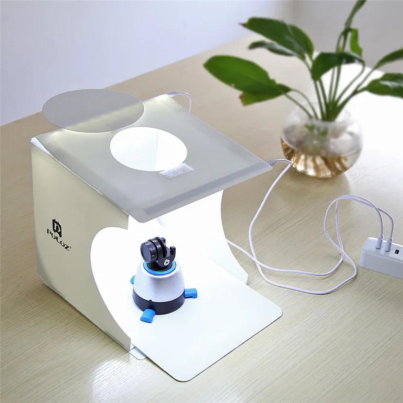 Mini Studio with LED Compact Foldable Design Mini Small Size LED Photography Studio Box Lamp Box for SLR Cameras Digital Camera
Mini Studio with LED Compact Foldable Design Mini Small Size LED Photography Studio Box Lamp Box for SLR Cameras Digital Camera