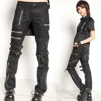 New 2017 Men's clothing Hair Stylist fashion rend punk gothic horn non-mainstream pants stage singer costumes
New 2017 Men's clothing Hair Stylist fashion rend punk gothic horn non-mainstream pants stage singer costumes