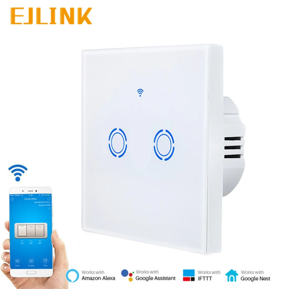 Wifi Switch EJLINK Smart Home Light Switch Ewelink APP Remote Control Glass Panel EU Type 86x86mm Wall Switch Works with Alexa
Wifi Switch EJLINK Smart Home Light Switch Ewelink APP Remote Control Glass Panel EU Type 86x86mm Wall Switch Works with Alexa