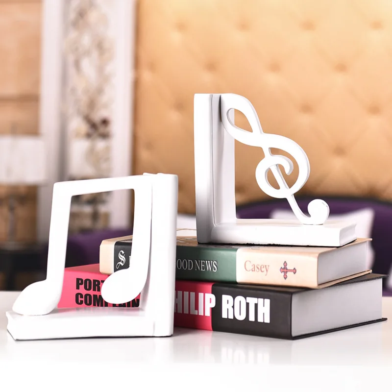 2019 Newest Creative Books Bookends Bookshelf Simple And Elegant music symbol Book Holder