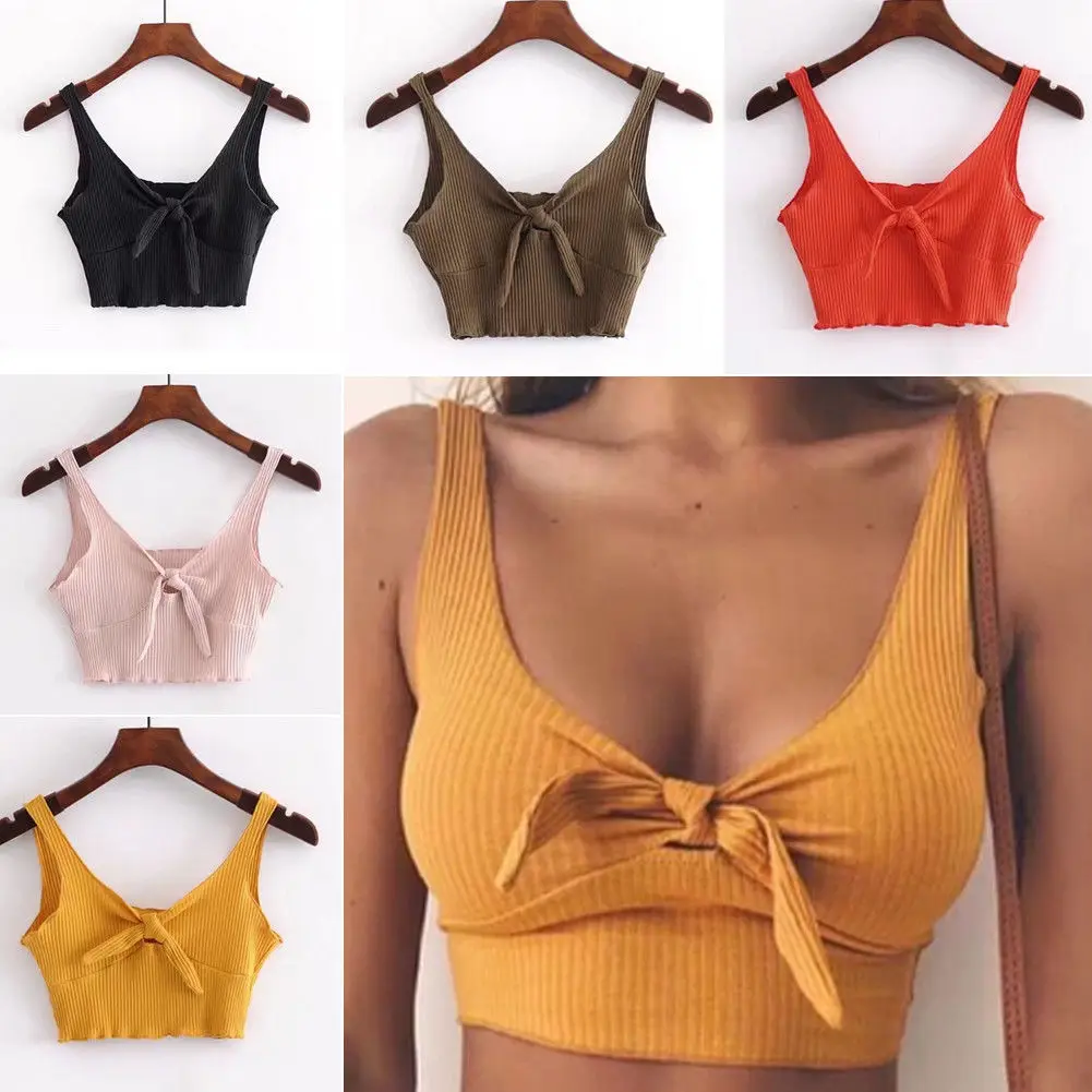 Women Summer Fashion 2018 NEWEST Sleeveless Solid Sexy High Quality Bow Short Tank 6 Colors
Women Summer Fashion 2018 NEWEST Sleeveless Solid Sexy High Quality Bow Short Tank 6 Colors
