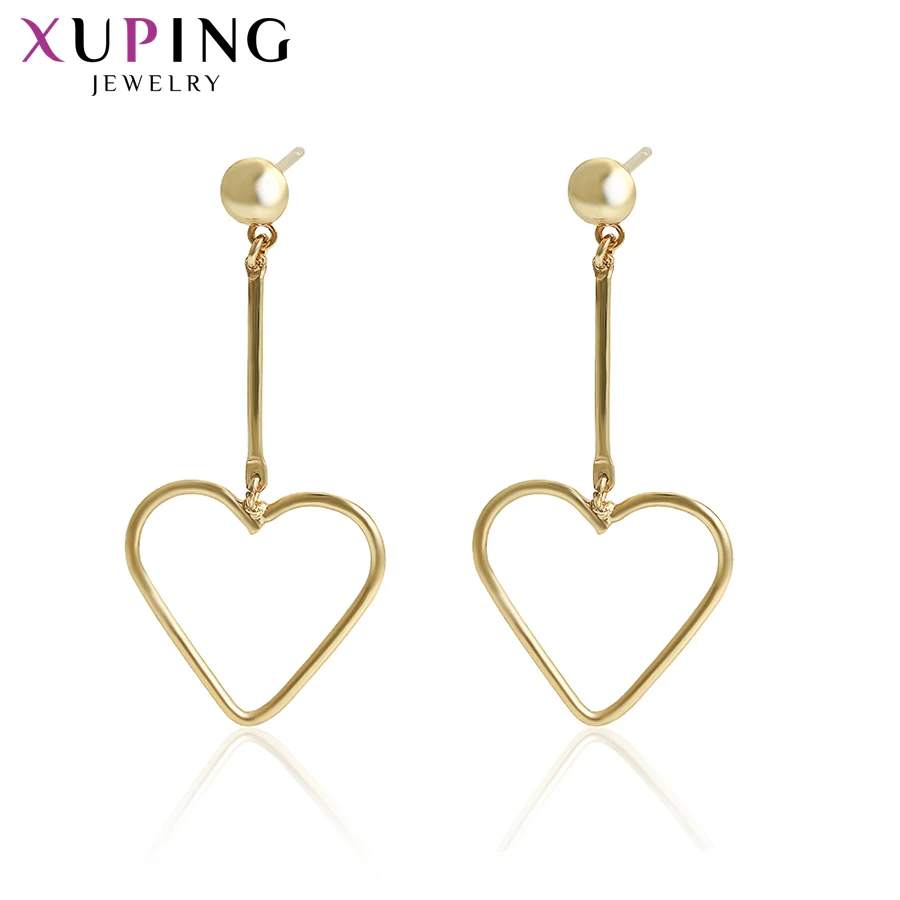 Xuping Exquisite Heart Shaped Long Earrings Jewelry With Light Yellow Gold Color Plated High Quality for Women Gift S197.1-98236
Xuping Exquisite Heart Shaped Long Earrings Jewelry With Light Yellow Gold Color Plated High Quality for Women Gift S197.1-98236