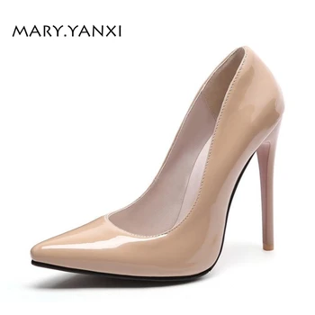 Spring/Autumn Women Pumps Lady Shoes Big Size Patent Leather High Thin Heels Pointed Toe Fashion Party Slip-On Shallow Solid
Spring/Autumn Women Pumps Lady Shoes Big Size Patent Leather High Thin Heels Pointed Toe Fashion Party Slip-On Shallow Solid