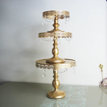 Gold cake stand metal iron crystal pendant cupcake stand wedding party decoration supplier baking cake accessory tools
Gold cake stand metal iron crystal pendant cupcake stand wedding party decoration supplier baking cake accessory tools
