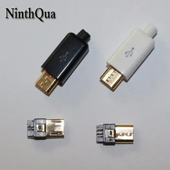 100set DIY Micro USB Type B Male 5 pin Four Piece Assembly Connector Plug Socket 4 in 1 Black white color Parts Gold-plated USB
100set DIY Micro USB Type B Male 5 pin Four Piece Assembly Connector Plug Socket 4 in 1 Black white color Parts Gold-plated USB