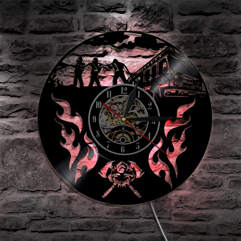 1Piece Firefighter Rescue LED Wall Light Vinyl Record Wall Clock Fire Department Sign Helmet Axes Crossed Silhouette LED Light
1Piece Firefighter Rescue LED Wall Light Vinyl Record Wall Clock Fire Department Sign Helmet Axes Crossed Silhouette LED Light