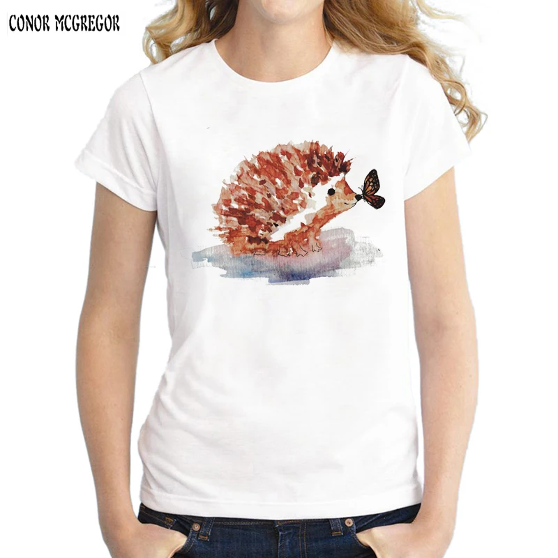 New 2017 Fashion Hedgehog Kiss Butterfly T Shirt Women Summer Novelty Paint Printed Tops Hispter Round Neck T-shirts
New 2017 Fashion Hedgehog Kiss Butterfly T Shirt Women Summer Novelty Paint Printed Tops Hispter Round Neck T-shirts