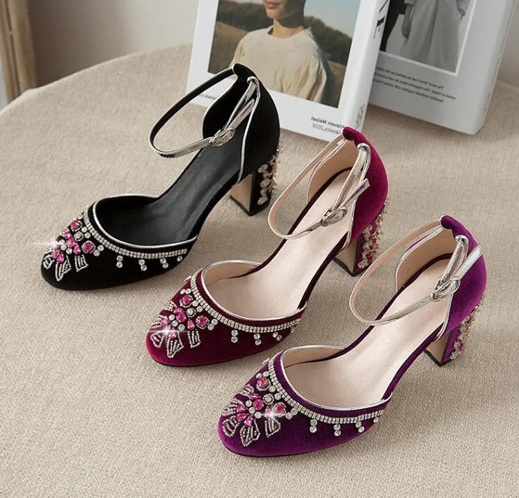 Purple Velvets Women Dress Pumps Gladiator Ankle Strap Formal Party Wine Red Wedding Shoes Crystal Square High Heels Stilettos
Purple Velvets Women Dress Pumps Gladiator Ankle Strap Formal Party Wine Red Wedding Shoes Crystal Square High Heels Stilettos