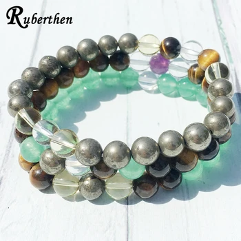 Ruberthen Tiger Eye Green Aventurine Bracelet Set Pyrite Crystal Gem Stone Beaded Bracelet Protection Healing Balance Jewelry
Ruberthen Tiger Eye Green Aventurine Bracelet Set Pyrite Crystal Gem Stone Beaded Bracelet Protection Healing Balance Jewelry