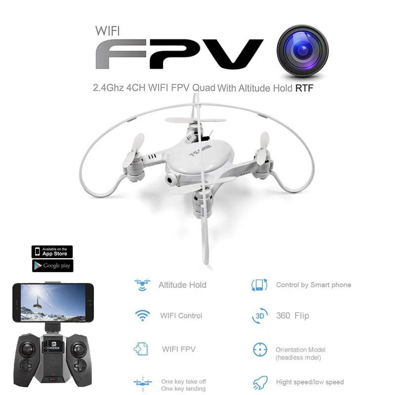 

Newest FY603 Mini Drone With WiFi FPV Camera 2.4GHz 4CH 6-axis Gyro Quadcopter Altitude Hold Mode Rc Helicopter RTF Vs H37 Dron