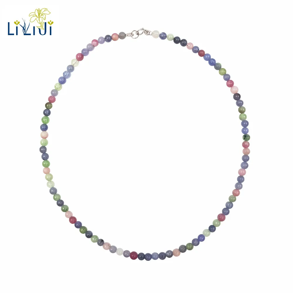 Lii Ji Natural Tanzanite Tourmaline Necklace Gemstone 4mm Beads 925 Sterling Silver Choker Necklace For Women Fashion
Lii Ji Natural Tanzanite Tourmaline Necklace Gemstone 4mm Beads 925 Sterling Silver Choker Necklace For Women Fashion