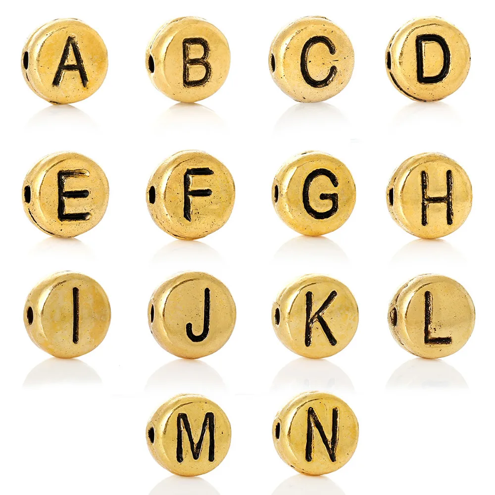 DoreenBeads A to N Letter Spacer Beads Flat Round golden Tone Alphabet/Letter About 7mm,Hole:Approx 1.2mm for pacifier,100 PCs
DoreenBeads A to N Letter Spacer Beads Flat Round golden Tone Alphabet/Letter About 7mm,Hole:Approx 1.2mm for pacifier,100 PCs
