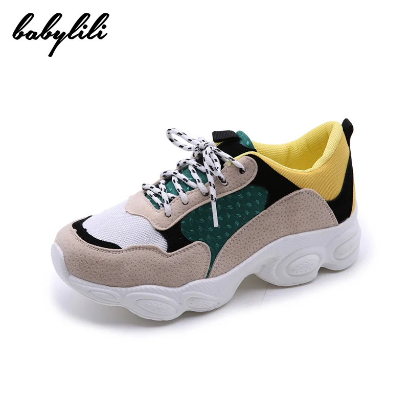 Women Sneakers Ladies Thick Heel Dadly Shoes Lace Up chaussure femme Trainers Spring Fashion Women Casual Shoes Platform Shoes
Women Sneakers Ladies Thick Heel Dadly Shoes Lace Up chaussure femme Trainers Spring Fashion Women Casual Shoes Platform Shoes